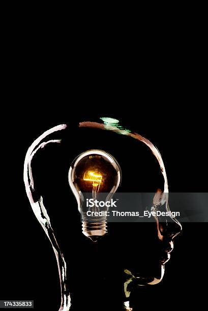 The Glass Head Series Stock Photo - Download Image Now - Backgrounds, Black Background, Black Color