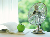 electric fan and apple