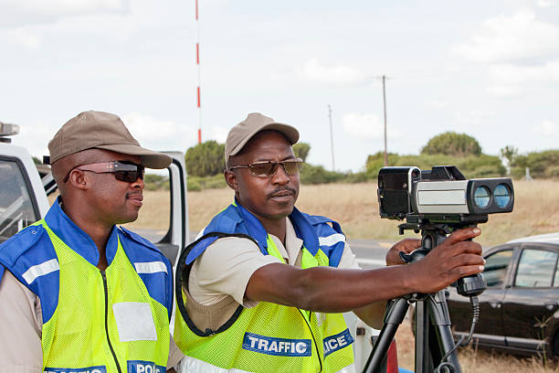 Police Officers Speed Trapping