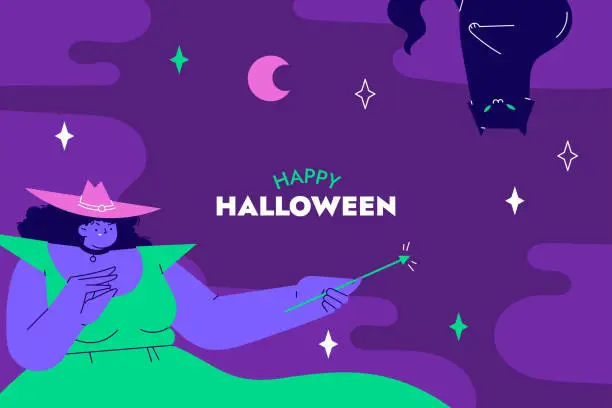 Vector illustration of halloween celebration background vector design illustration