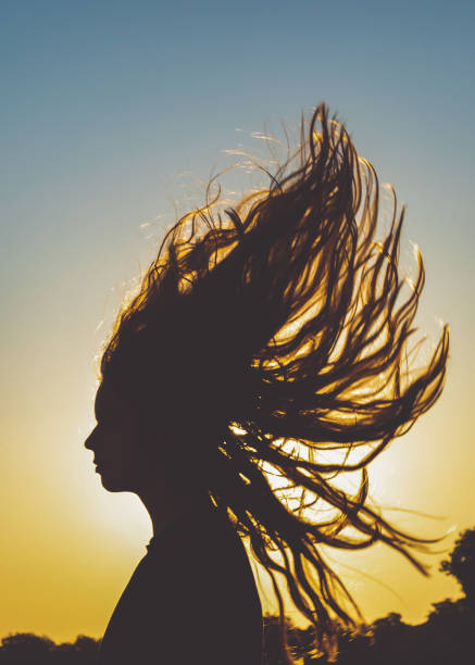 istock Flying hair at sunset 1743439959