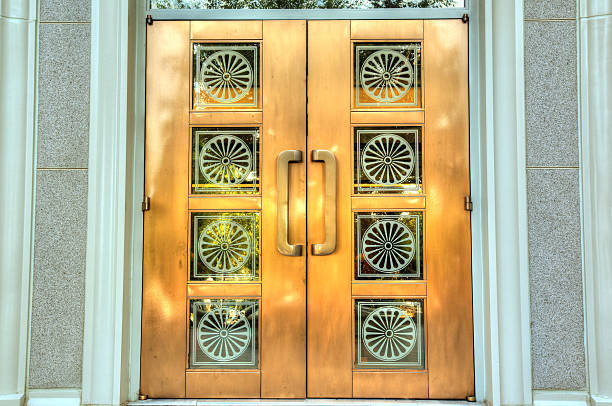 HDR of the Mt. Timpanogos LDS Temple doors