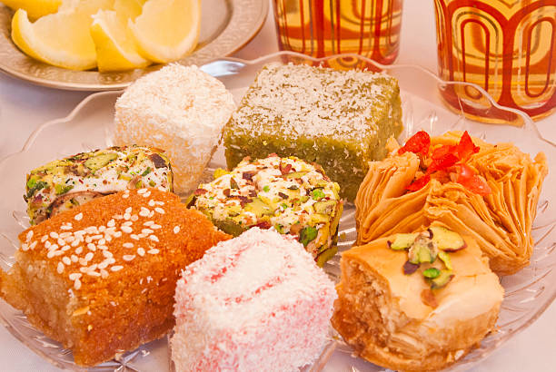 istock Plate of Turkish delight 174345474