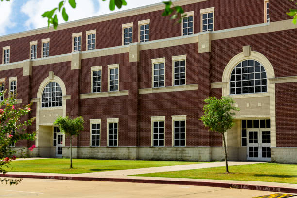 istock Education:  Front of high school or college building. Red brick. 174346100