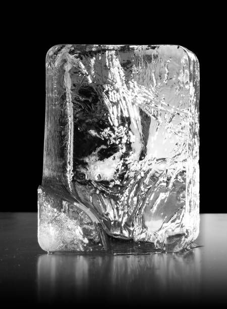 Teksturowany blok lodu – zdjęcie