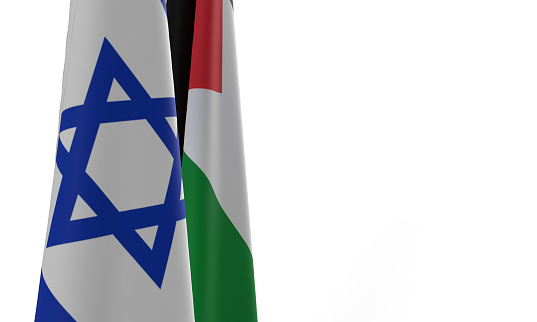 israel palestine flag star white isolated background dicut copy space background country all middle eastern arab asia business fight diplomacy economy