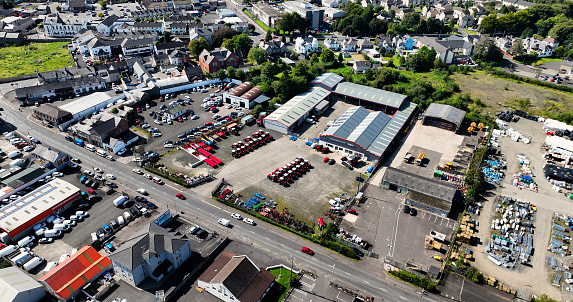 Aerial photo of John McElderry Motors & Tractors LTD Ballymoney Town County Antrim Northern Ireland 10-10-23