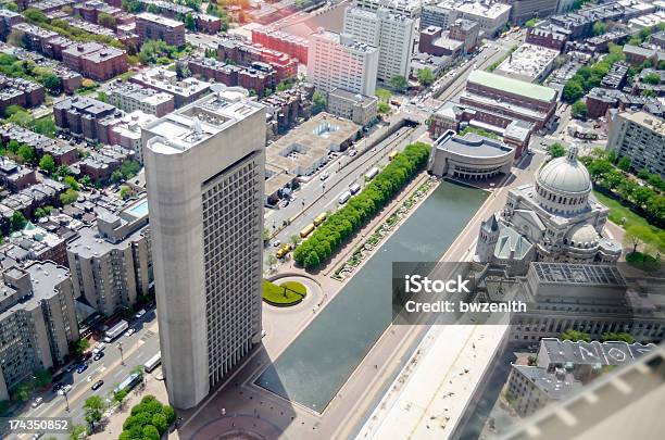 Veduta Aerea Della Prima Chiesa Di Cristo Scientista Boston - Fotografie stock e altre immagini di Affari