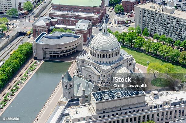 Veduta Aerea Della Prima Chiesa Di Cristo Scientista Boston - Fotografie stock e altre immagini di Chiesa