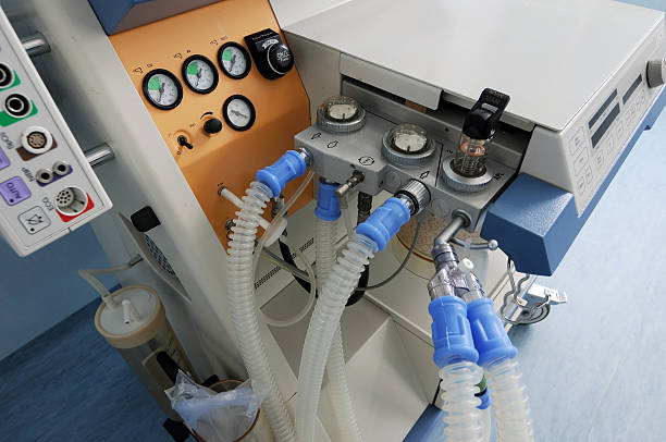Lockable doors of the glass cabinet for medicines and accessories in the dental clinic