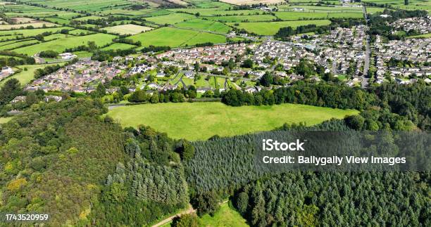 Aerial Photo Of Residential Homes In Ballymoney Town Co Antrim Northern Ireland Stock Photo - Download Image Now