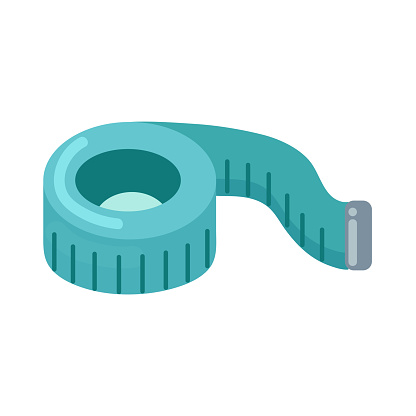 Measuring tape icon clipart avatar isolated vector illustration