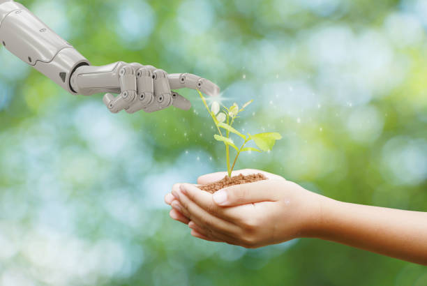 istock Earth Day ,humans and technology to protect the environment 1743547583