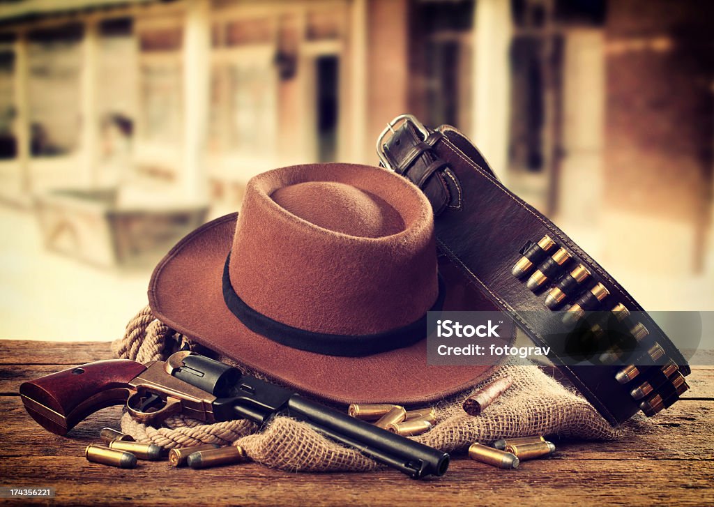 Accessori occidentali - Foto stock royalty-free di Selvaggio west