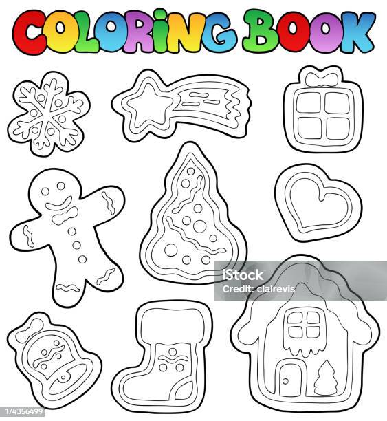 Livre De Coloriage Du Pain Dépices 1 Vecteurs libres de droits et plus d'images vectorielles de Biscuit - Biscuit, Colorier, Noël