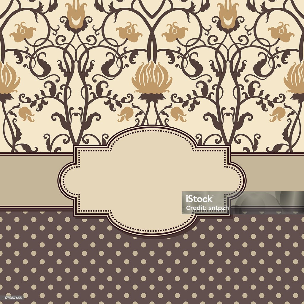 vector Flor Vintage Moldura - Royalty-free Abstrato arte vetorial