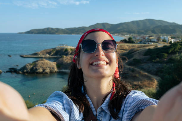 istock Pretty woman on vacation. 1743581837