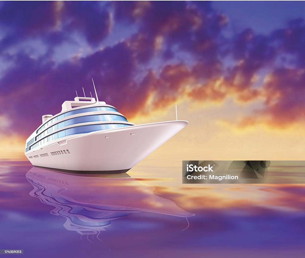 Yacht - arte vettoriale royalty-free di Mezzo di trasporto marittimo