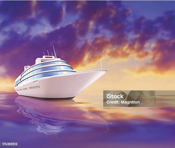 Yacht - Immagini vettoriali stock e altre immagini di Mezzo di trasporto marittimo - Mezzo di trasporto marittimo, Prua, Barca a motore