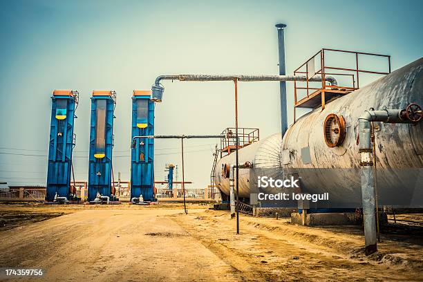 Oil Pumps And Fuel Tanks Stock Photo - Download Image Now - Concepts, Concepts & Topics, Crude Oil
