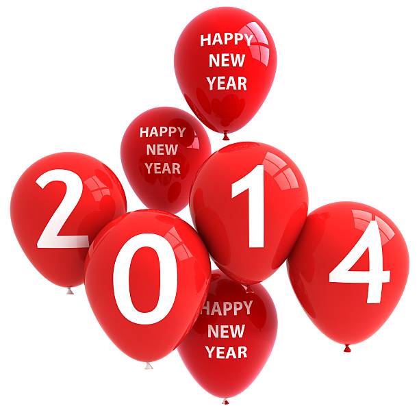 jahr 2014 ballons - new years eve new years day 2013 holiday stock-fotos und bilder
