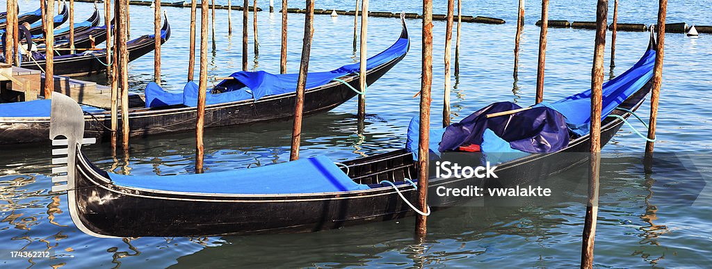 Panoramablick auf Gondeln in Venedig - Lizenzfrei Europa - Kontinent Stock-Foto