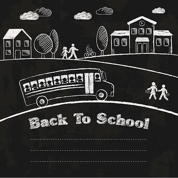 Vector illustration of Back To School Chalkboard