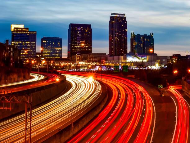 istock Atlantic Station Skyline and Atlanta Highway Traffic 1743661766