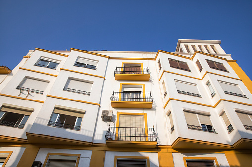 Facade of a apartment building, Ronda, Spain