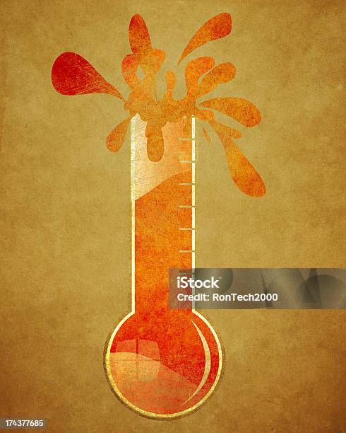 Hot Thermometer Stock Photo - Download Image Now - Thermometer, Overflowing, Exploding