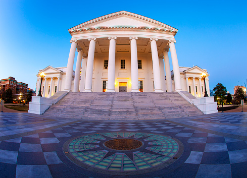 The Virginia State Capitol Building in Richmond, Virginia, USA.