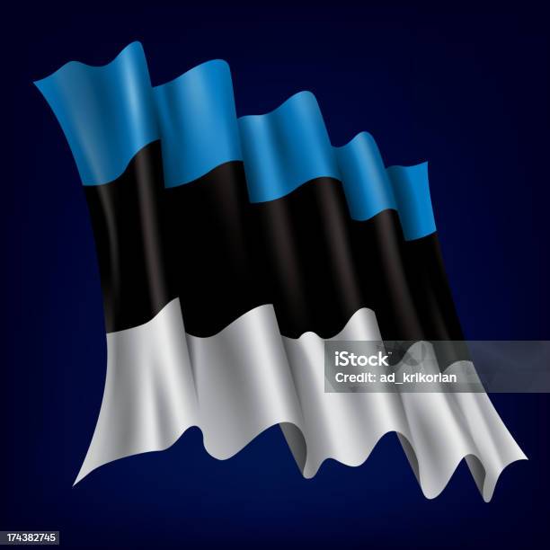 Estonia Estone Bandiera - Immagini vettoriali stock e altre immagini di Attività - Attività, Bandiera, Bianco