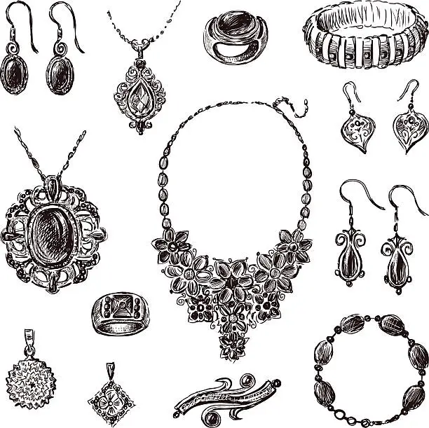 Vector illustration of jewelry