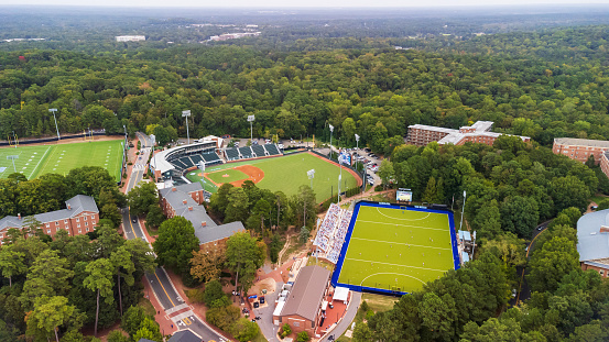 Chapel Hill, NC - October 6, 2023: Bryson Field at Boshamer Stadium, home of the University of North Carolina Tar Heels Baseball team.
