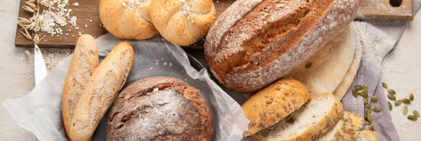 istock Freshly baked delicious bread, healthy eating concept. 1743836775