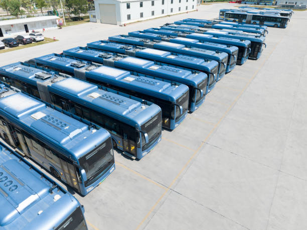 istock City electric bus parking lot 1743836790