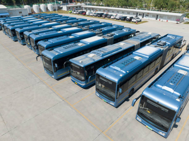 istock City electric bus parking lot 1743836813