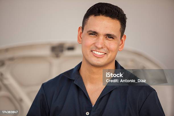 Happy Mechanic At Work Stock Photo - Download Image Now - Adult, Adults Only, Auto Repair Shop