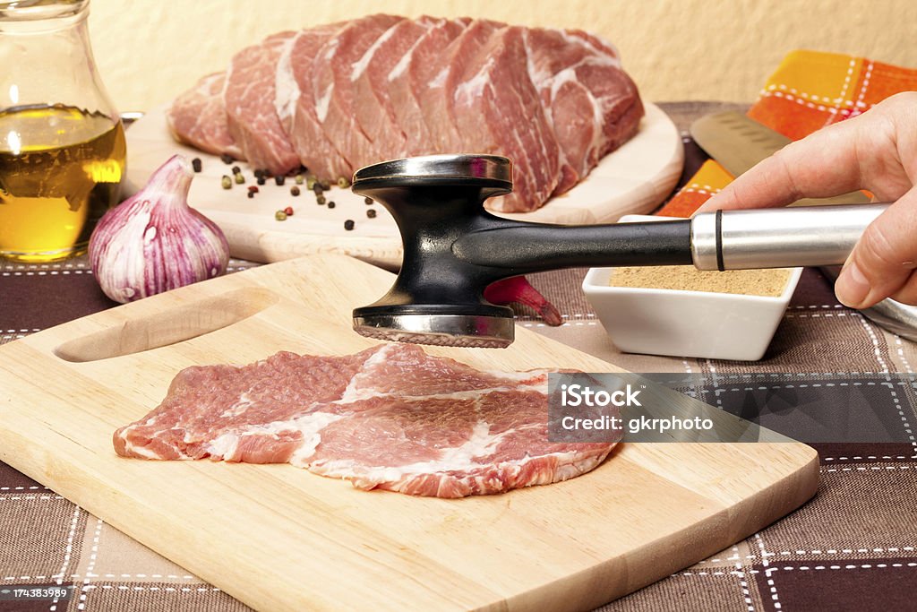 Raw carne suína - Foto de stock de Animal royalty-free