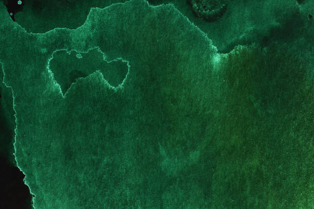 istock Black and green abstract background. Colorful ink blots and stains, wallpaper print. Creative backdrop, chaotic paint brushstrokes, pattern for printing on card 1743853365