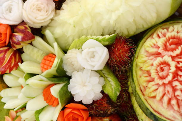 Thai carving food fruit and vegetable
