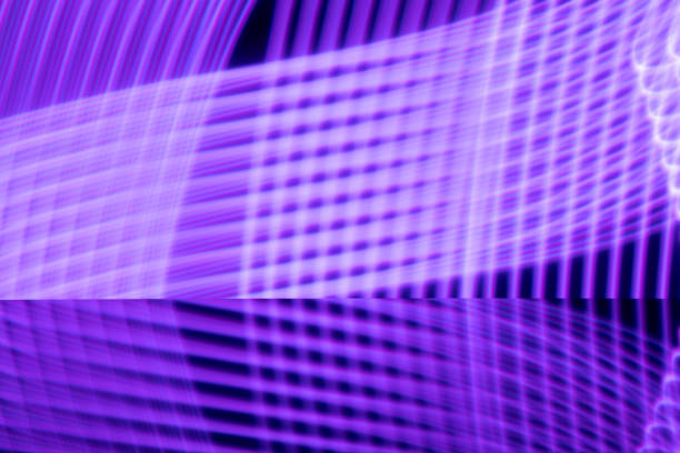 Abstract background with lines and colorful lights