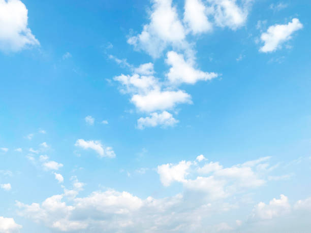 istock Beautiful clouds during spring time in a Sunny day. Blue sky and white fluffy clouds 1743902201