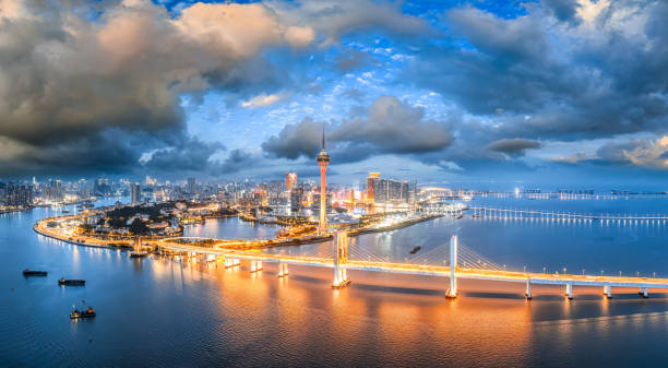 istock Aerial view Macau city financial district skyline panorama 1743913996