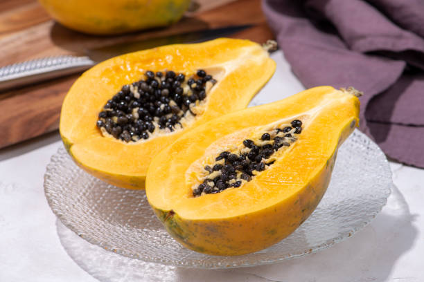 istock Sliced Ripe Mango in Glass Bowl 1743918446