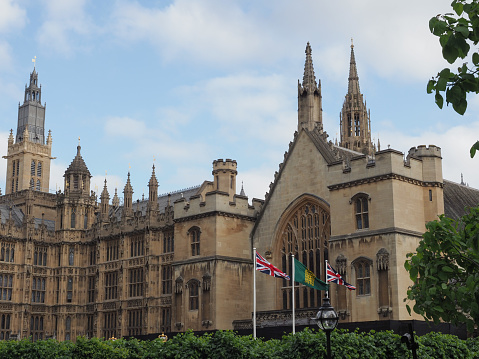 Westminster Hall at the Houses of Parliament in London, UK