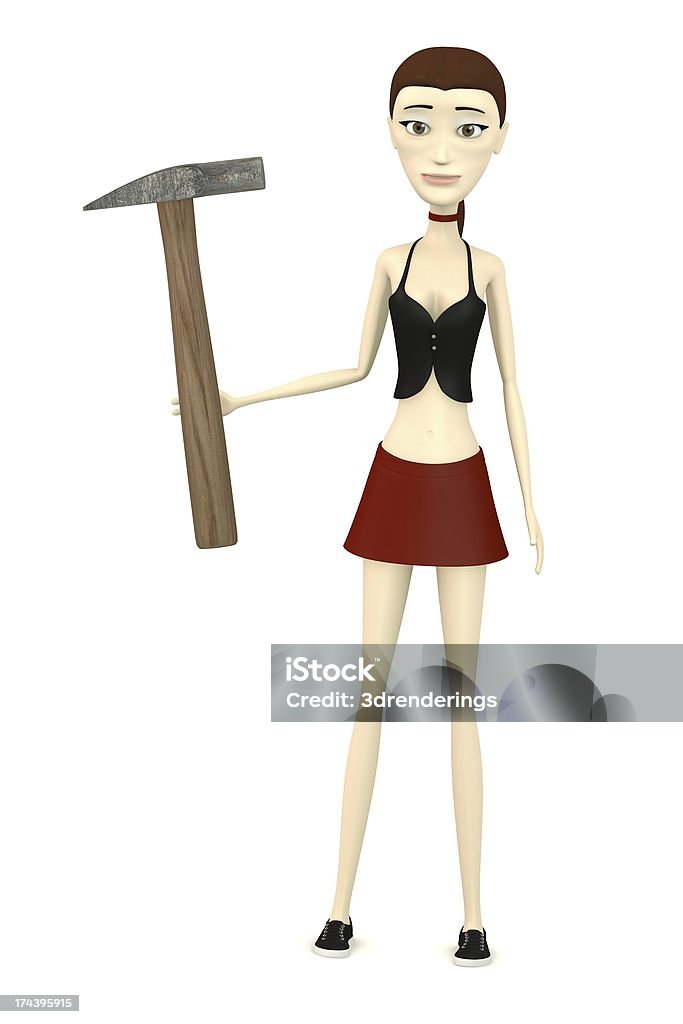 Personagem de desenho com smithy martelo - Foto de stock de Adulto royalty-free