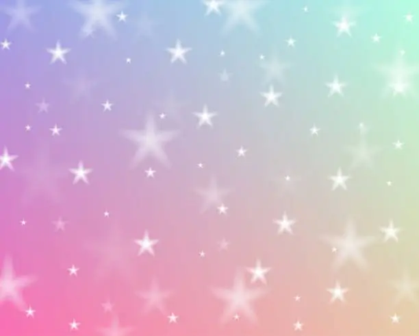 Vector illustration of Rainbow gradient light galaxy star Christmas background