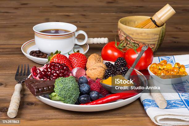 Antioxidants For Breakfast Stock Photo - Download Image Now - Antioxidant, Berry Fruit, Blue