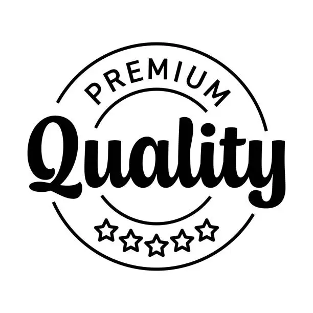 Vector illustration of Premium Quality Badge Vector Illustration. Modern Label Design.